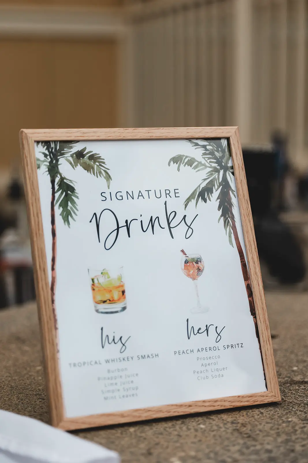Signature Drink Menu Maui Wedding