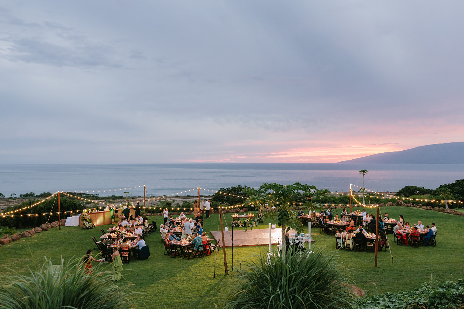 Outdoor Wedding in Maui Overlooking the Water